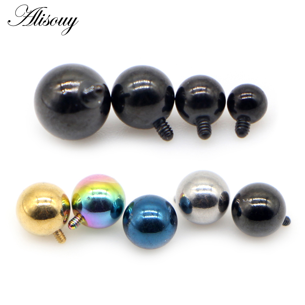 Body Jewelry Dermal - Alisouy 2PCS 3/4/5/6mm 16G Stainless Steel