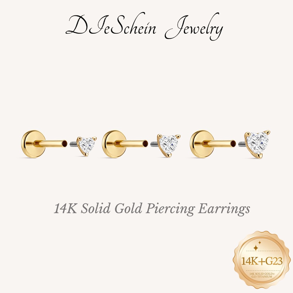 Body Jewelry Flat Back - DIeSchein 14K Solid Gold Flat Back
