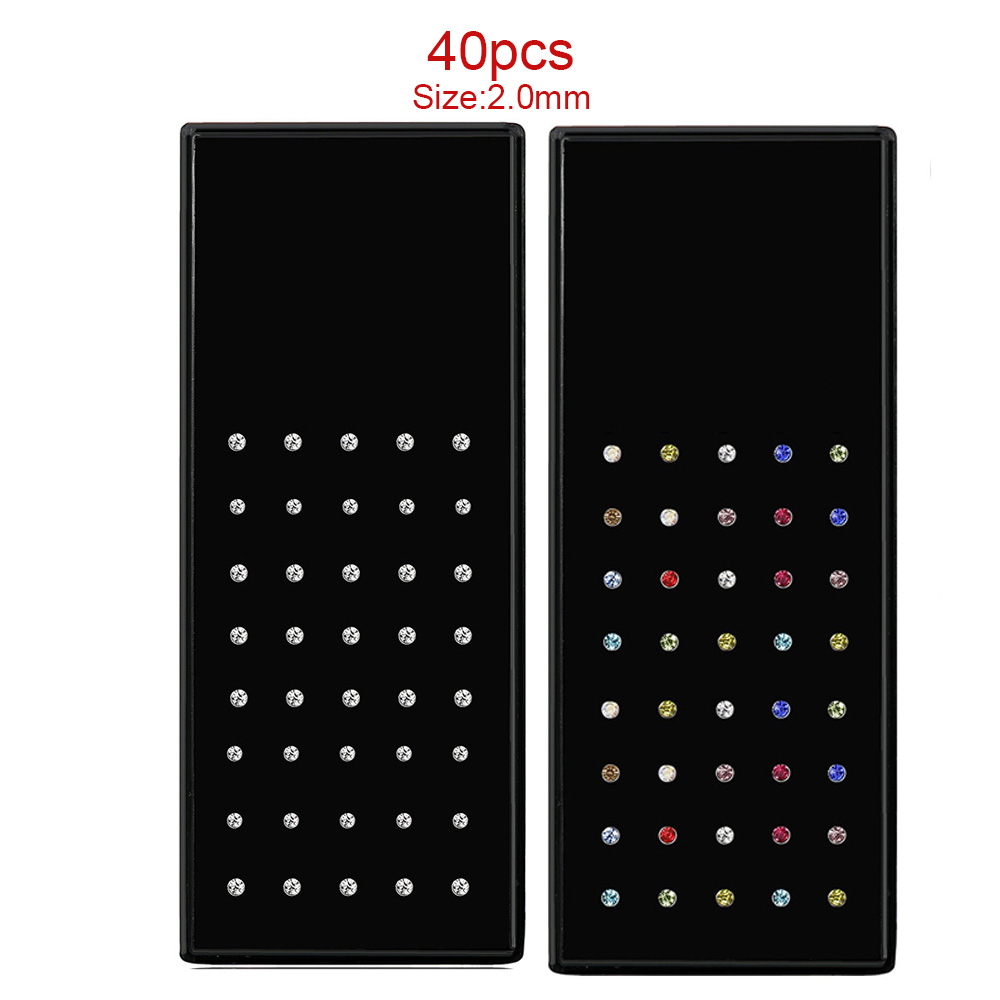 40PC Set Fashion Crystal Nose  - Body Jewelry Jewelry Box ulasan dan harga