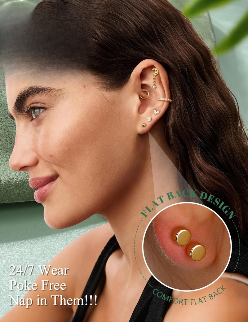 16 Gauge Cartilage Earrings fo - Body Jewelry Flat Back ulasan dan harga