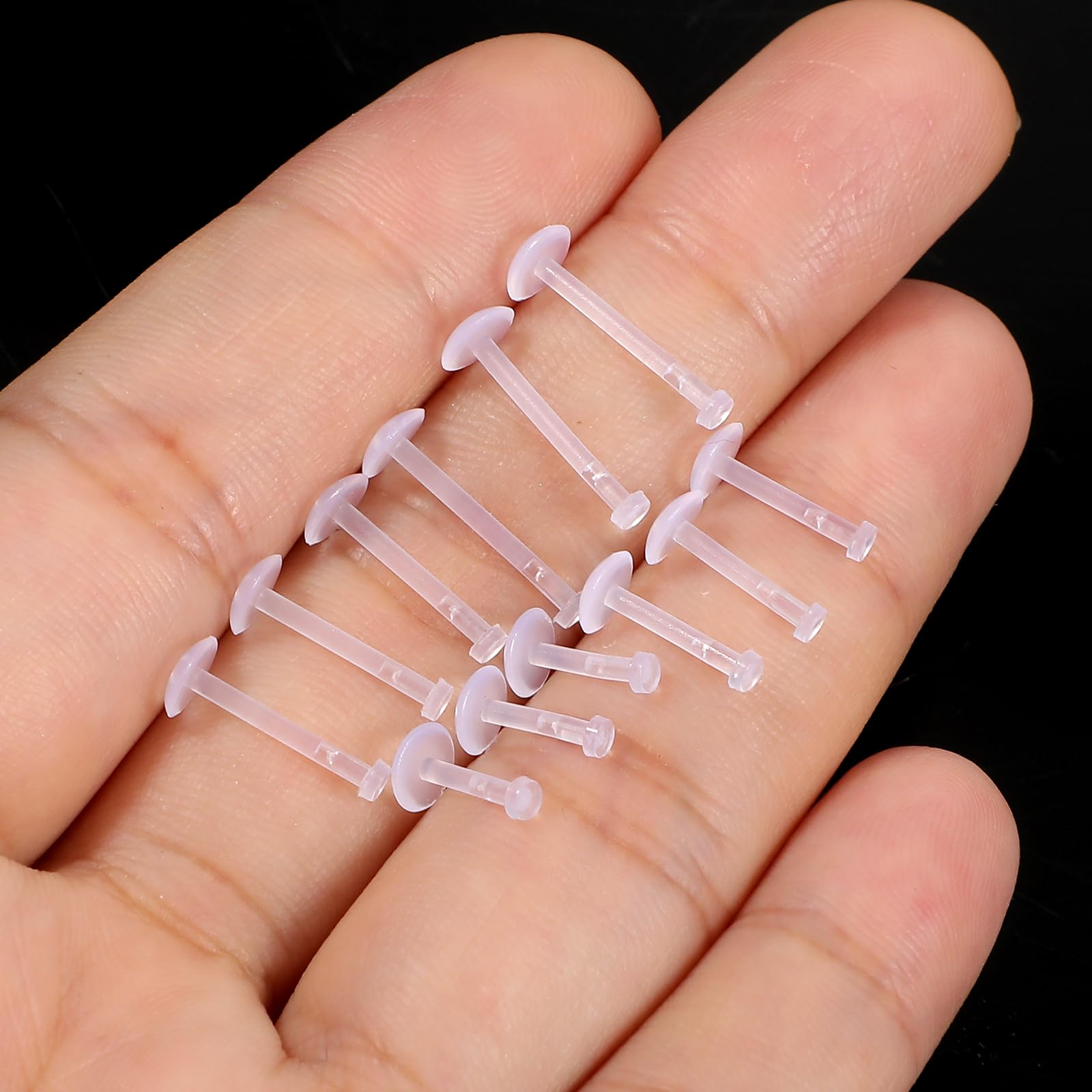 12 Pcs Flat Back Clear Earring - Body Jewelry Flat Back ulasan dan harga