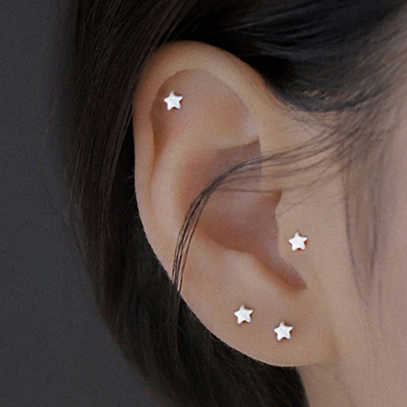 1PC Stainless Steel Mini Studs - Body Jewelry Flat Back ulasan dan harga